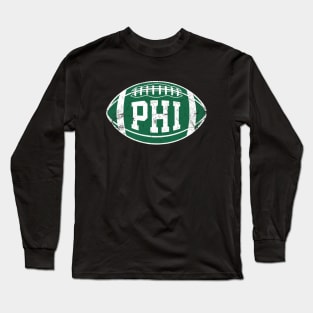 PHI Retro Football - White Long Sleeve T-Shirt